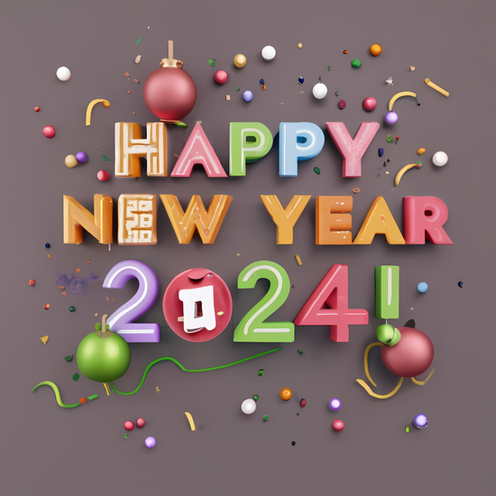 Happy New Year 2024 Stickers for Whatsapp & Facebook Free Download