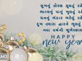 Happy New Year Wishes in Gujarati