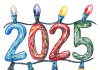 Happy New Year 2025 Stickers